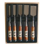 Japanse steekbeitelset vijfdelig