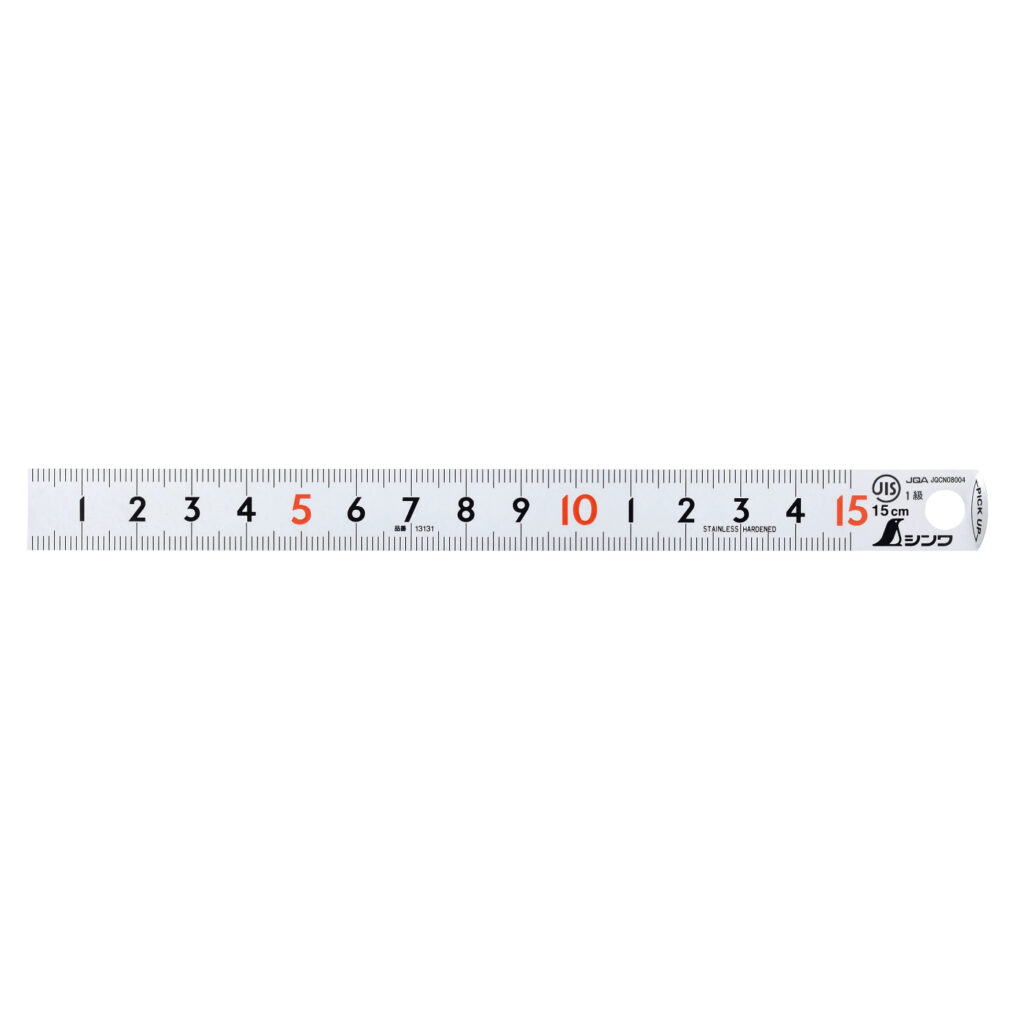Shinwa RVS liniaal 30 cm - met stop 76752 Shinwa RVS liniaal 30 cm - met stop 76752