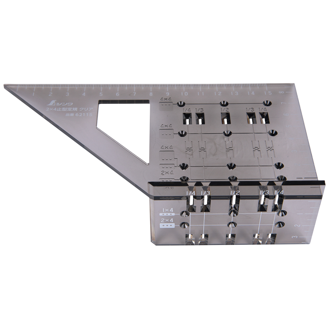 Shinwa 3D polycarbonaat verstekhaak 45° 90° 32723